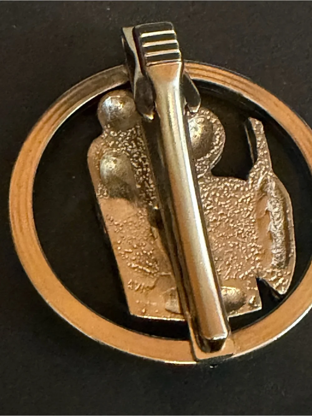 Vintage Silver Rhodium Saint Christopher Money Clip / Visor Religious Silver
